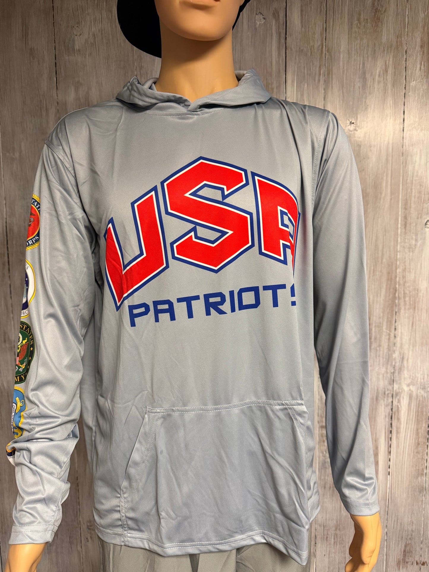 USA Patriots Lite weight gray Hoodie