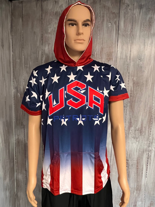USA Patriots Short Sleeve Stars and Stripes Pullover