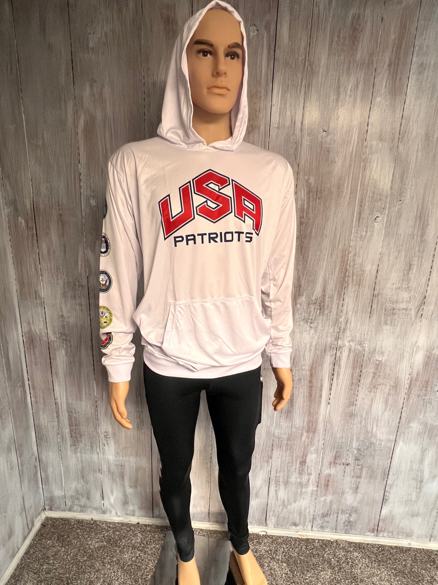 USA Patriots White Long Sleeve Pullover