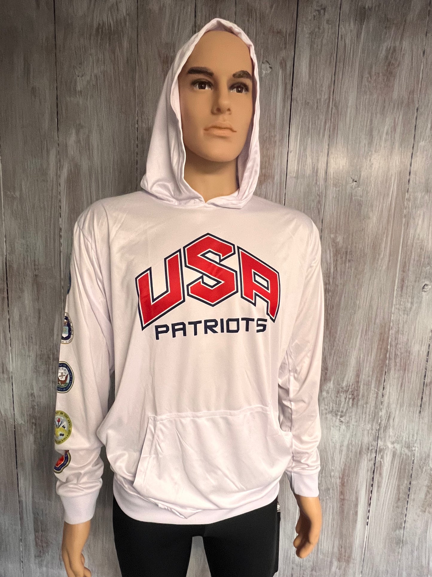 USA Patriots White Long Sleeve Pullover