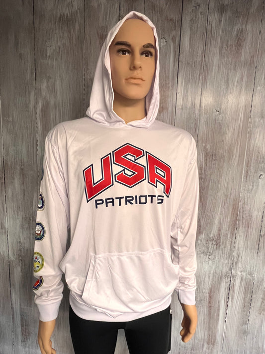 USA Patriots White Long Sleeve Pullover